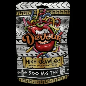 devour high crawlers 500mg infused sour gummy worms